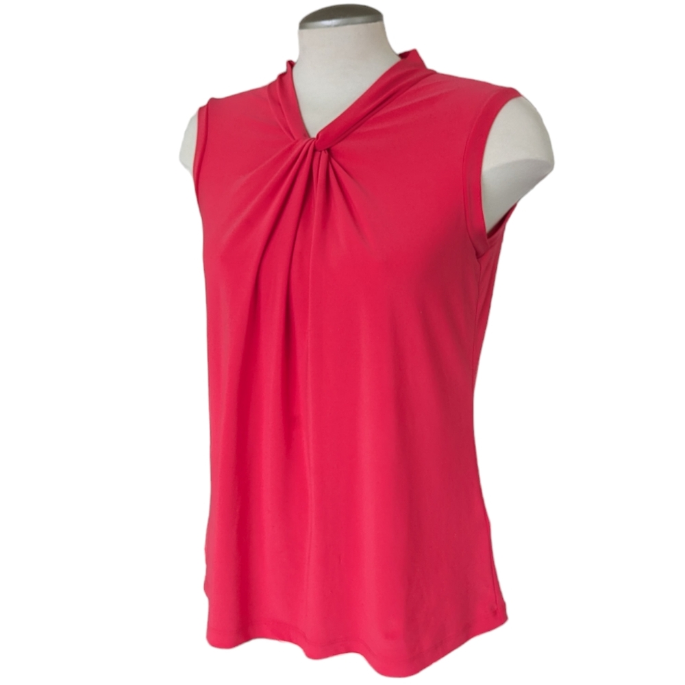 Tommy Hilfiger sleeveless pink silky blouse size medium